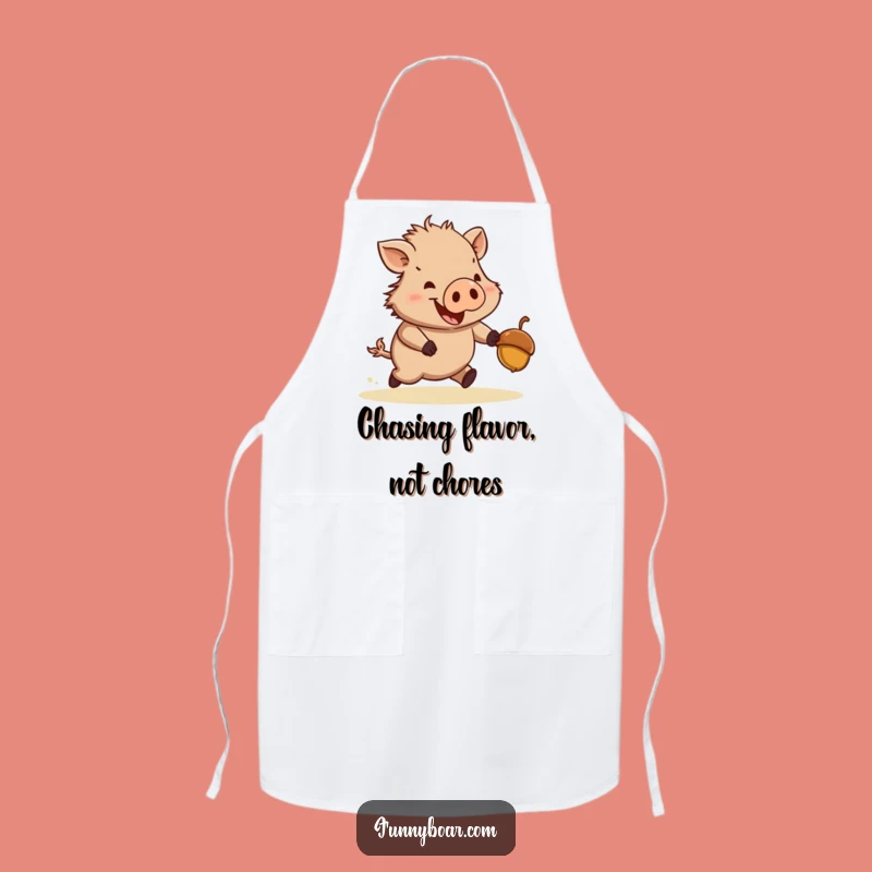 Funny Boar Apron: Chef's Hilarious Short-Legged Wild Boar Acorn Master