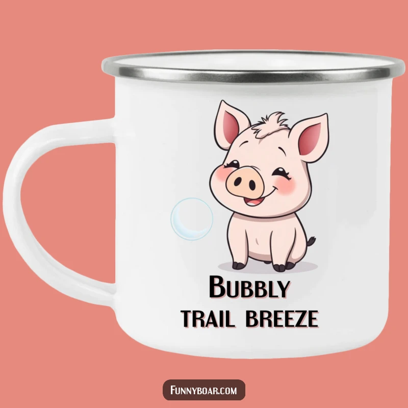 Funny Giggling Boar Camping Mug: Durable Pig Art, Great Funny Gift