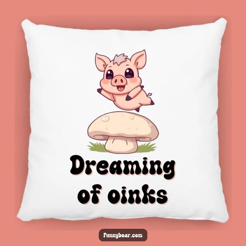 Funny Boar Mushroom Jump Pillow: Soft Pig Plush, Comfy and Funny Gift for Lounging