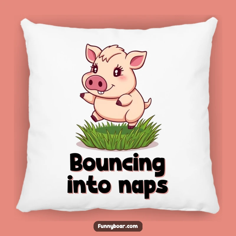 Funny Boar Pillow: Comfy & Bouncy Portly Boar Joy Accent