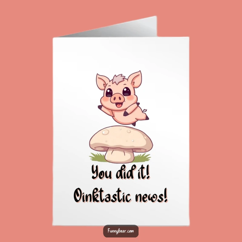 Free Printable Congratulations Card: Joyful Boar Design for a Humorous Downloadable Gift