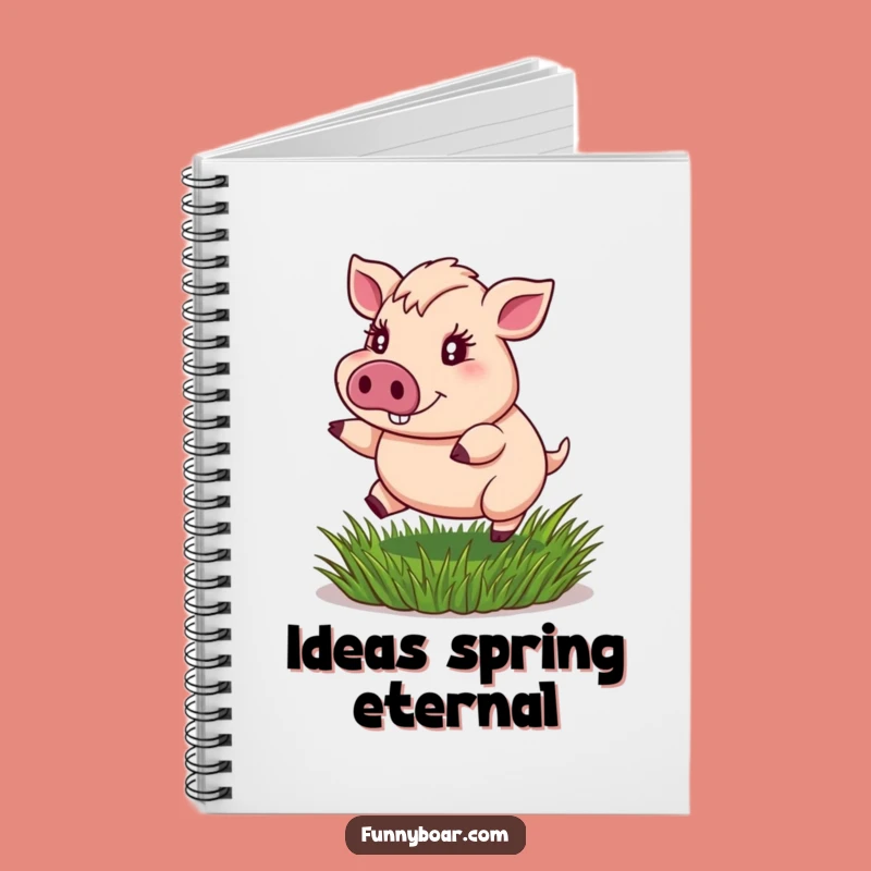 Funny Boar Notebook: Jot Down Ideas with Bouncing Boar