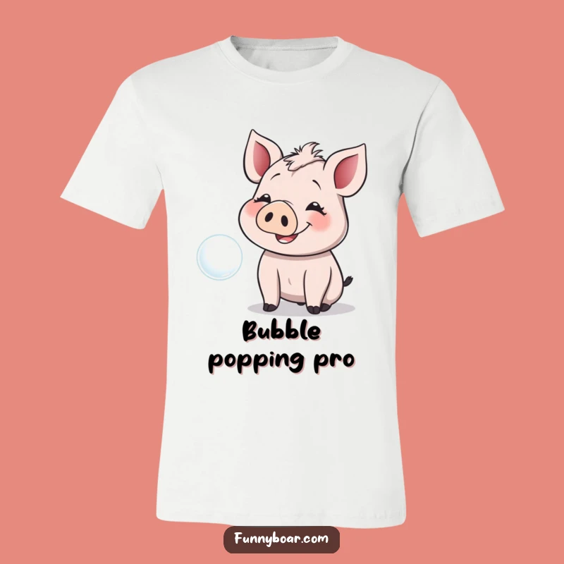 Funny Giggling Boar T-Shirt: Floppy Ear Pig Design, Ideal Funny Gift for Playful People